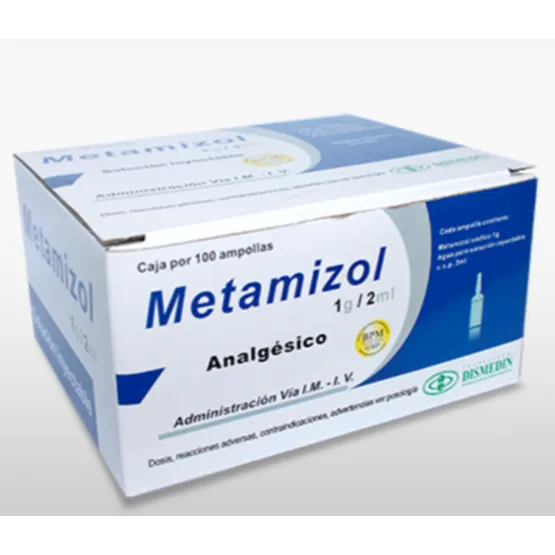 METAMIZOL 1 G CAJA X 10 AMPOLLAS - Ecofarma
